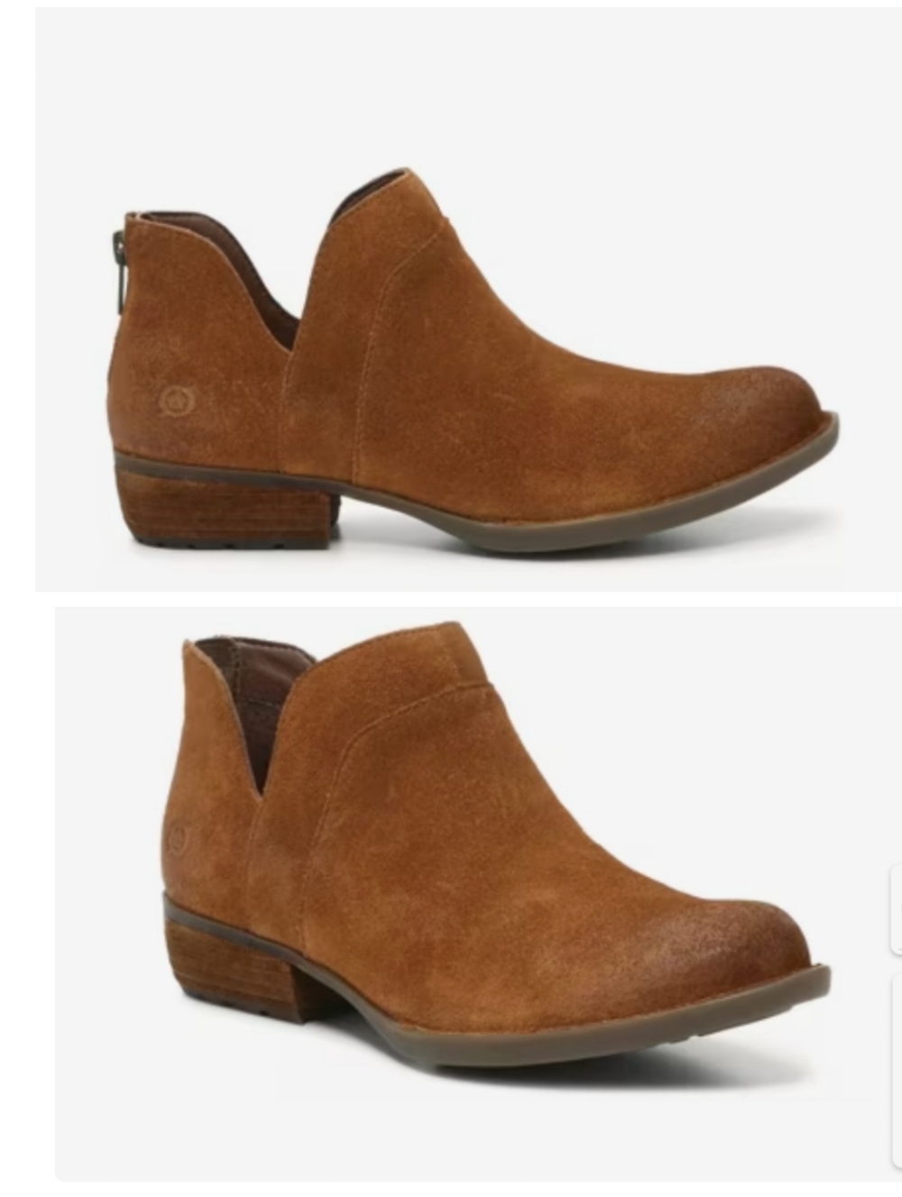 NWT Born Shari II Bootie Women's Brown Suede Ankle Boot Casual